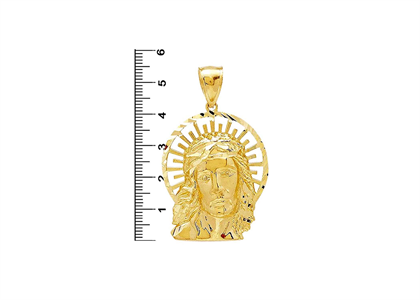 Jesus Head Religious Pendant with Gold Plated